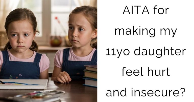 AITA for making my 11-year-old daughter feel hurt and insecure?