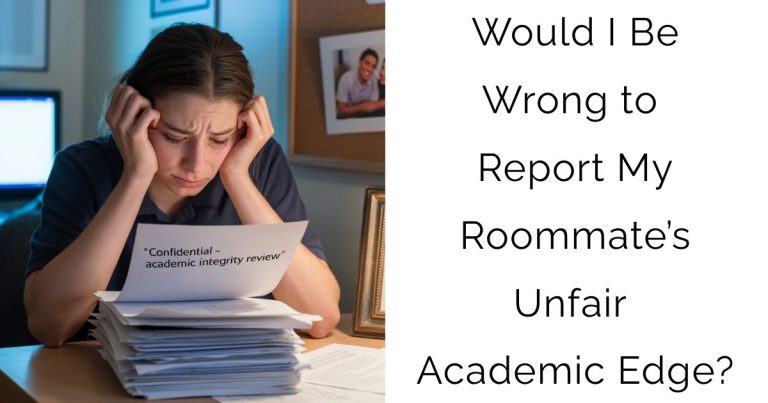 Would I Be Wrong to Report My Roommate’s Unfair Academic Edge?