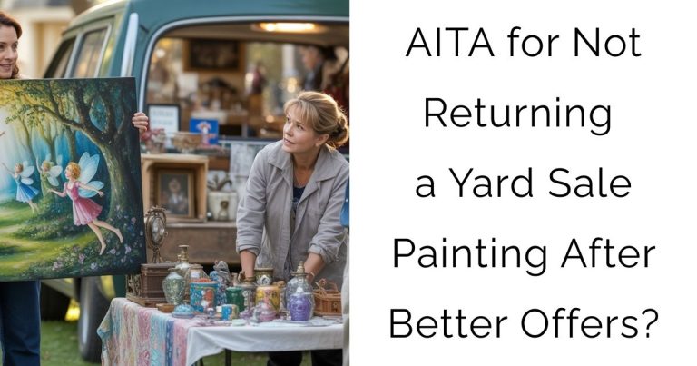 AITA for Not Returning a Yard Sale Painting After Better Offers?
