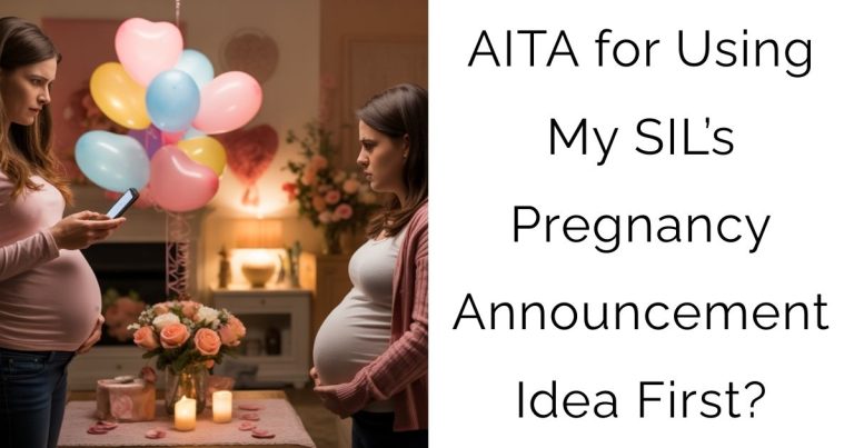 AITA for Using My SIL’s Pregnancy Announcement Idea First?