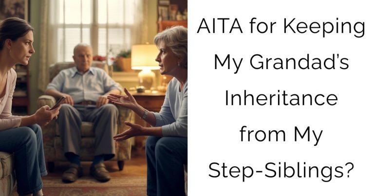 AITA for Keeping My Grandad’s Inheritance from My Step-Siblings?
