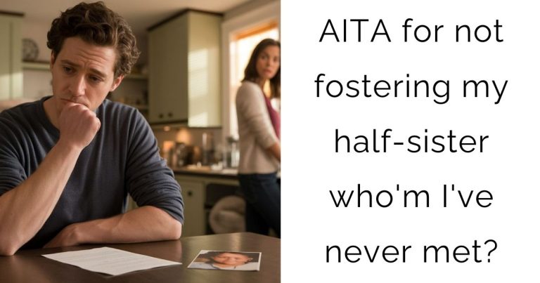 AITA for not fostering my half-sister who’m I’ve never met?