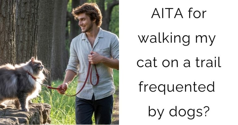 AITA for walking my cat on a trail frequented by dogs?