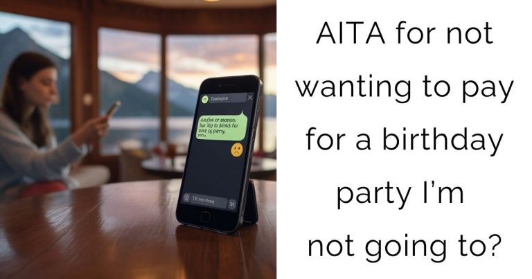 AITA for not wanting to pay for a birthday party I’m not going to?