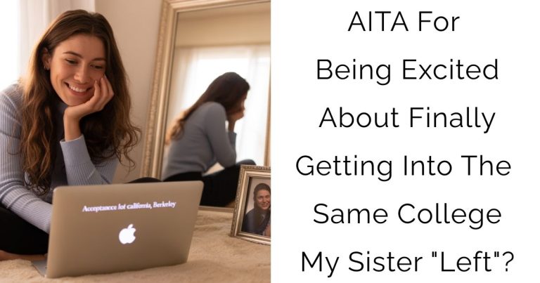 AITA For Being Excited About Finally Getting Into The Same College My Sister “Left”?