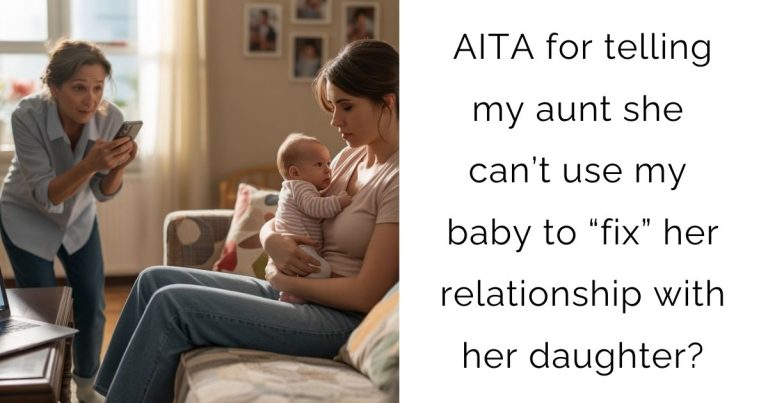 AITA for telling my aunt she can’t use my baby to “fix” her relationship with her daughter?