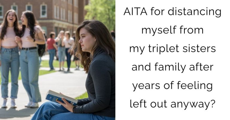 AITA for distancing myself from my triplet sisters and family after years of feeling left out anyway?