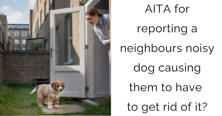 AITA for reporting a neighbours noisy dog causing them to have to get rid of it?