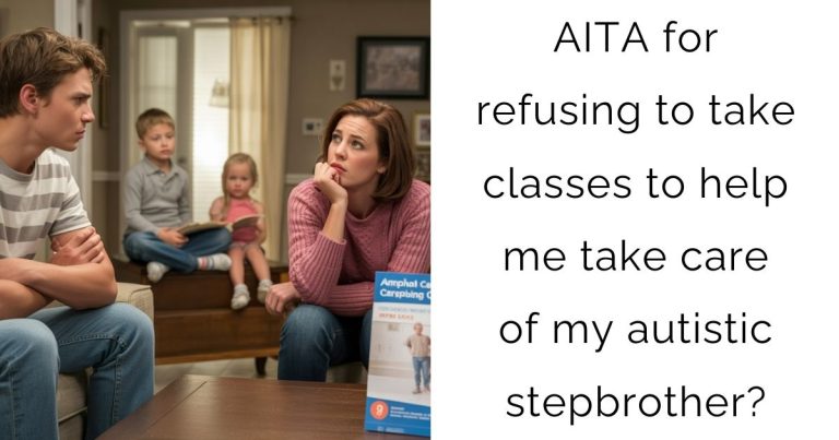 AITA for refusing to take classes to help me take care of my autistic stepbrother?