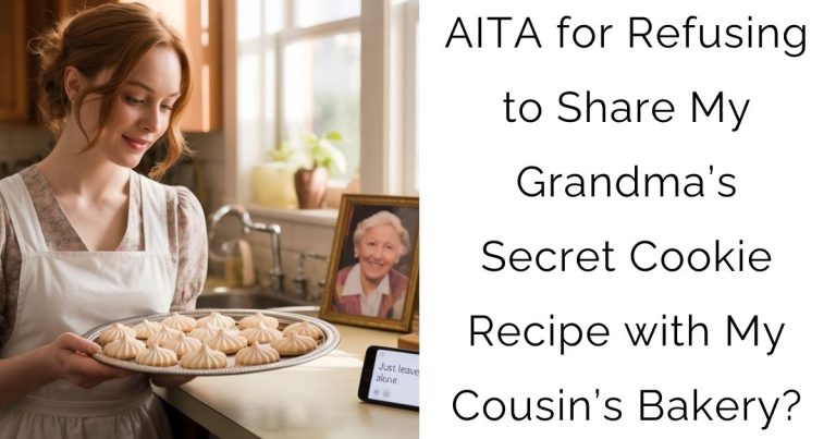 AITA for Refusing to Share My Grandma’s Secret Cookie Recipe with My Cousin’s Bakery?