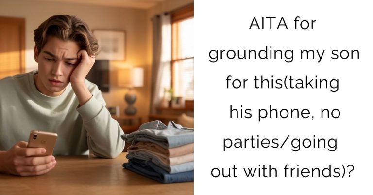 AITA for grounding my son for this(taking his phone, no parties/going out with friends)?
