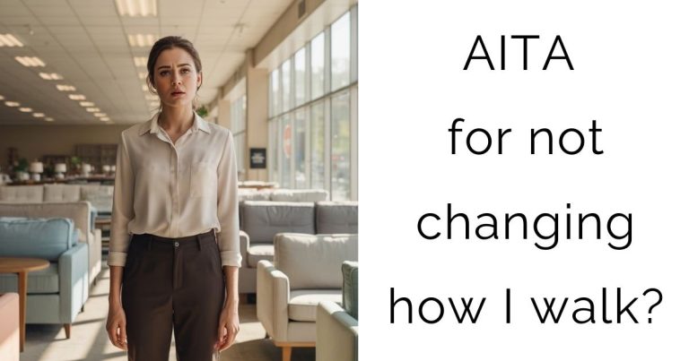 AITA for not changing how I walk?