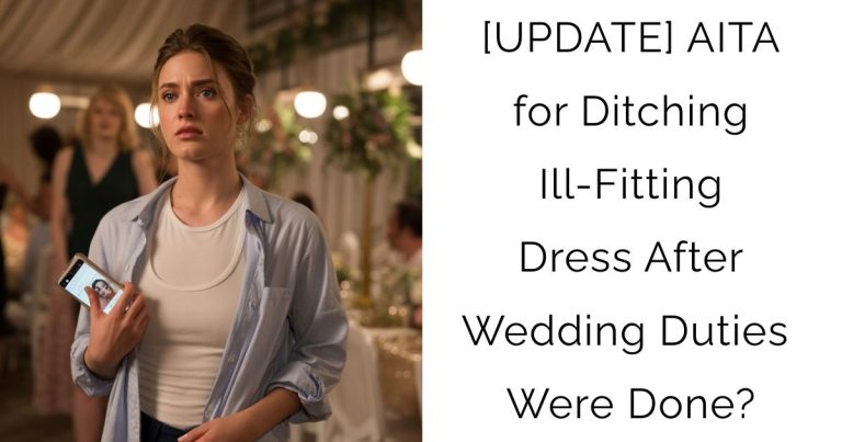 [UPDATE] AITA for Ditching Ill-Fitting Dress After Wedding Duties Were Done?