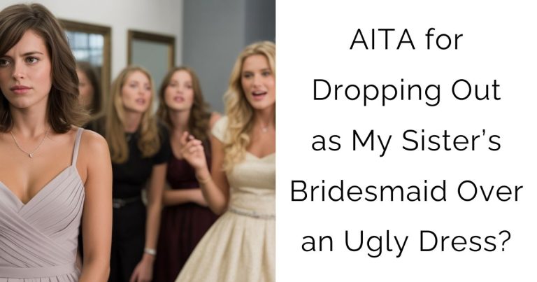 AITA for Dropping Out as My Sister’s Bridesmaid Over an Ugly Dress?