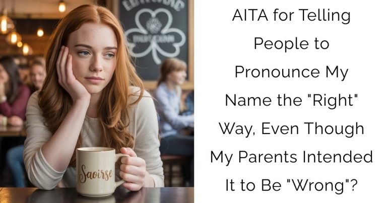 AITA for Telling People to Pronounce My Name the “Right” Way, Even Though My Parents Intended It to Be “Wrong”?