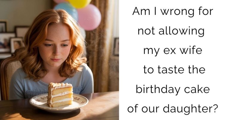 Am I wrong for not allowing my ex wife to taste the birthday cake of our daughter?