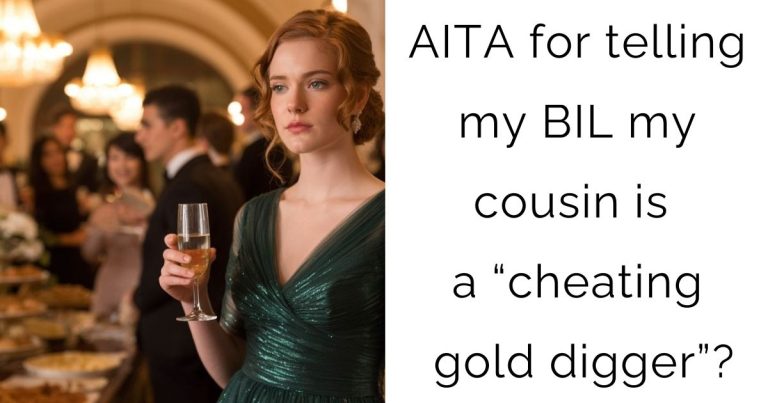AITA for telling my BIL my cousin is a “cheating gold digger”?