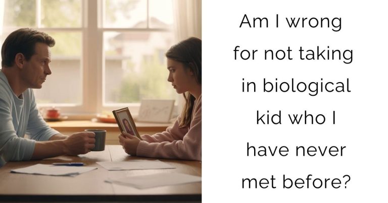 Am I wrong for not taking in biological kid who I have never met before?