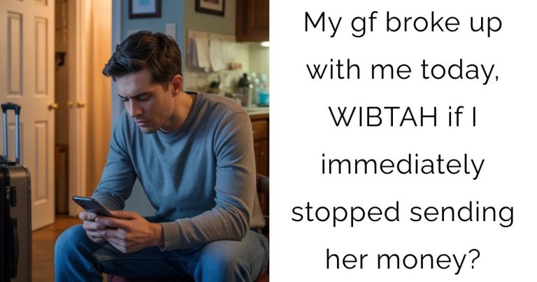 My gf broke up with me today, WIBTAH if I immediately stopped sending her money?