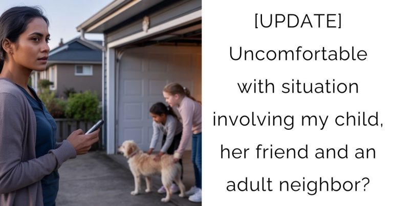 [UPDATE] Uncomfortable with situation involving my child, her friend and an adult neighbor?