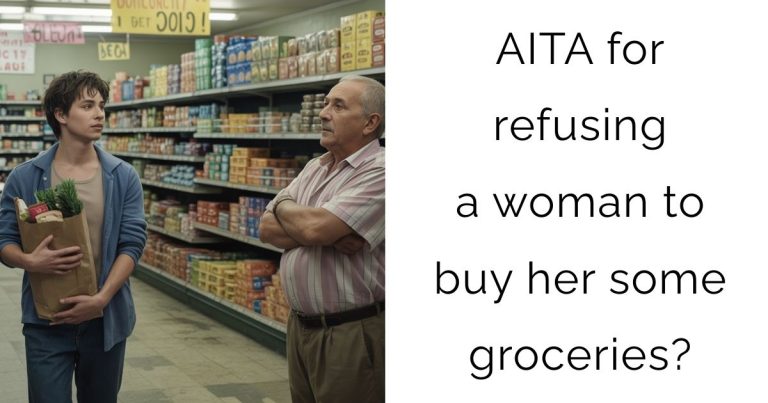 AITA for refusing a woman to buy her some groceries?