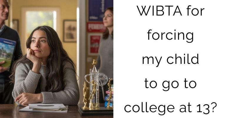 WIBTA for forcing my child to go to college at 13?