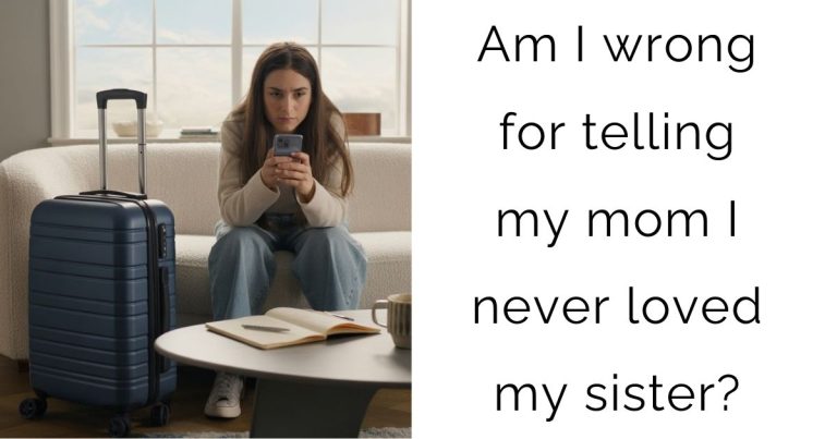 Am I wrong for telling my mom I never loved my sister?