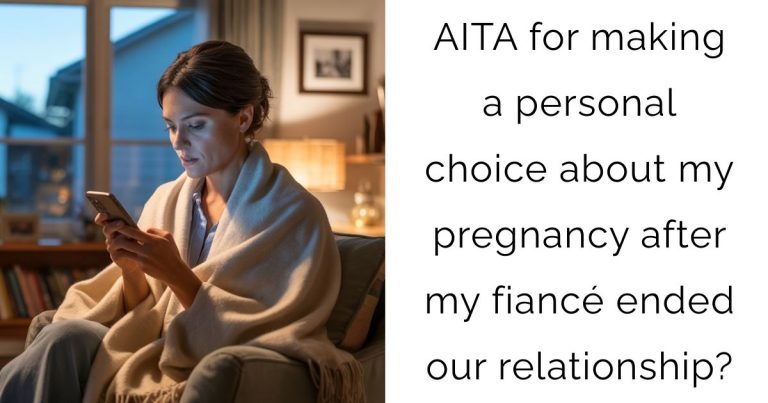 AITA for making a personal choice about my pregnancy after my fiancé ended our relationship?