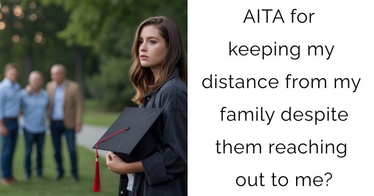 AITA for keeping my distance from my family despite them reaching out to me?
