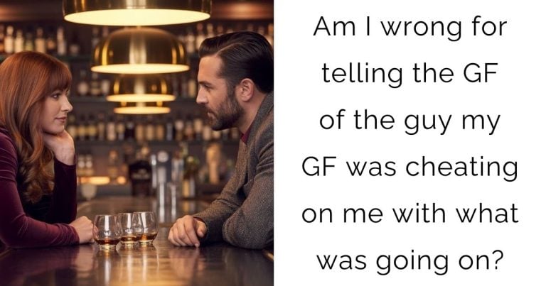 Am I wrong for telling the girlfriend of the guy my girlfriend was cheating on me with what was going on?