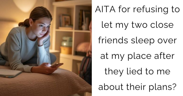 AITA for refusing to let my two close friends sleep over at my place after they lied to me about their plans?