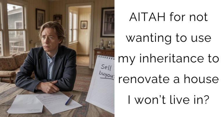 AITAH for not wanting to use my inheritance to renovate a house I won’t live in?