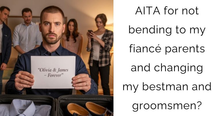 AITA for not bending to my fiancé parents and changing my bestman and groomsmen?