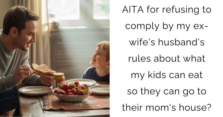 AITA for refusing to comply by my ex-wife’s husband’s rules about what my kids can eat so they can go to their mom’s house?