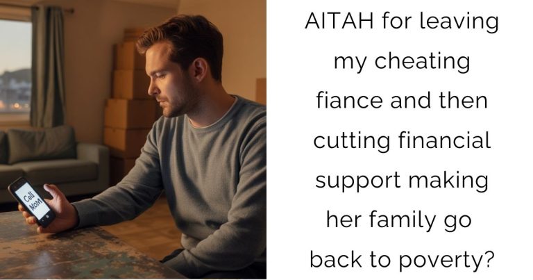 AITAH for leaving my cheating fiance and then cutting financial support making her family go back to poverty?