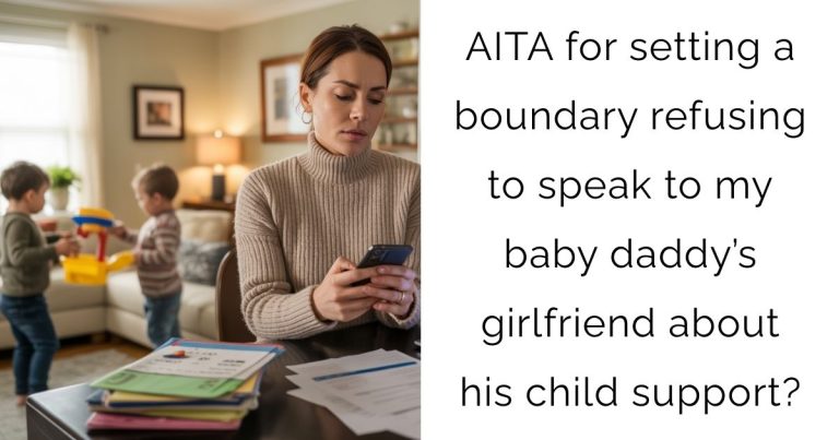 AITA for setting a boundary refusing to speak to my baby daddy’s girlfriend about his child support?