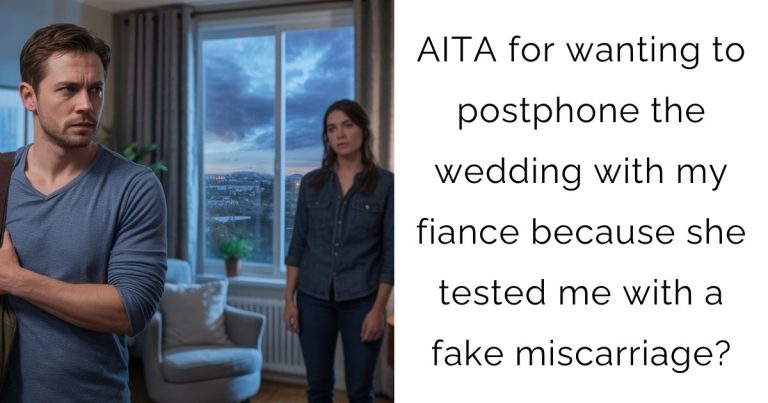 AITA for wanting to postphone the wedding with my fiance because she tested me with a fake miscarriage?