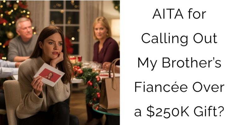 AITA for Calling Out My Brother’s Fiancée Over a $250K Gift?