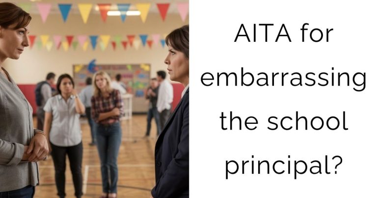 AITA for embarrassing the school principal?