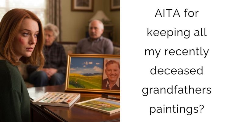 AITA for keeping all my recently deceased grandfathers paintings?