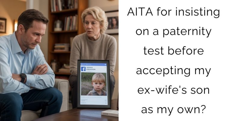 AITA for insisting on a paternity test before accepting my ex-wife’s son as my own?