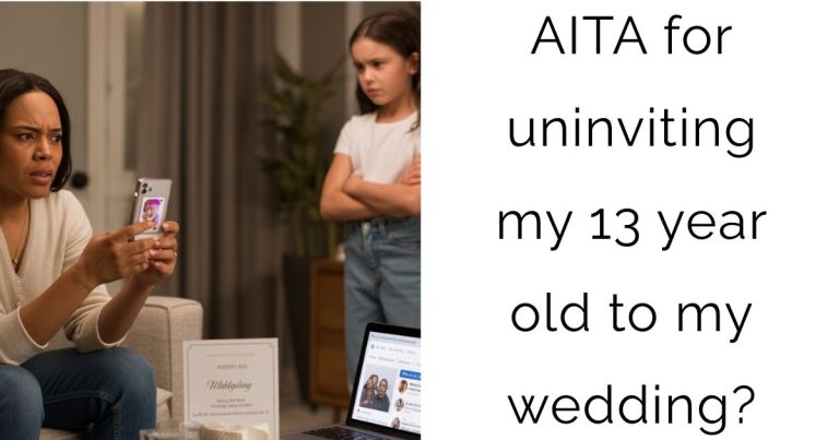 AITA for uninviting my 13 year old to my wedding?