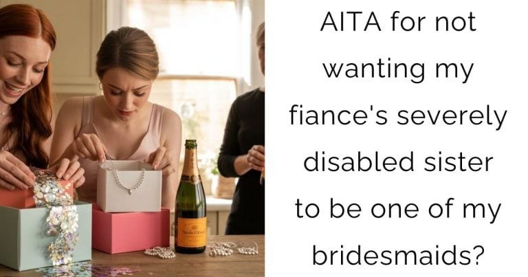 AITA for not wanting my fiance’s severely disabled sister to be one of my bridesmaids?