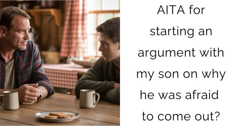 AITA for starting an argument with my son on why he was afraid to come out?