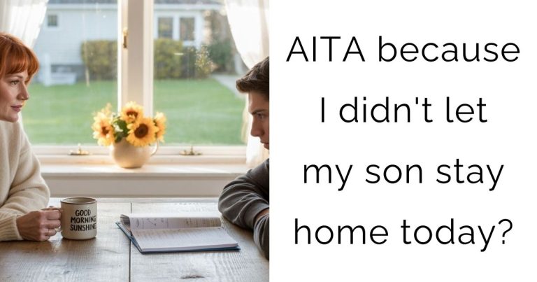 AITA because I didn’t let my son stay home today?