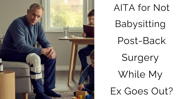 AITA for Not Babysitting Post-Back Surgery While My Ex Goes Out?