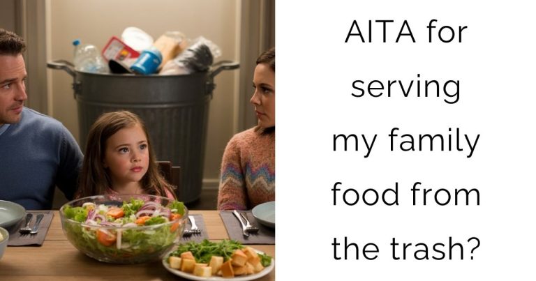 AITA for serving my family food from the trash?