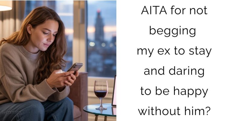 AITA for not begging my ex to stay and daring to be happy without him?