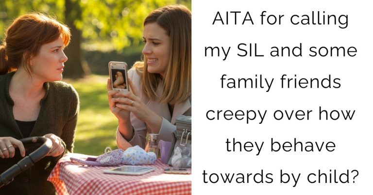 AITA for calling my SIL and some family friends creepy over how they behave towards by child?