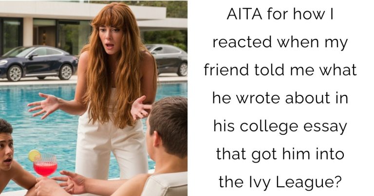 AITA for how I reacted when my friend told me what he wrote about in his college essay that got him into the Ivy League?
